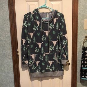 Cactus steer continue hoodie